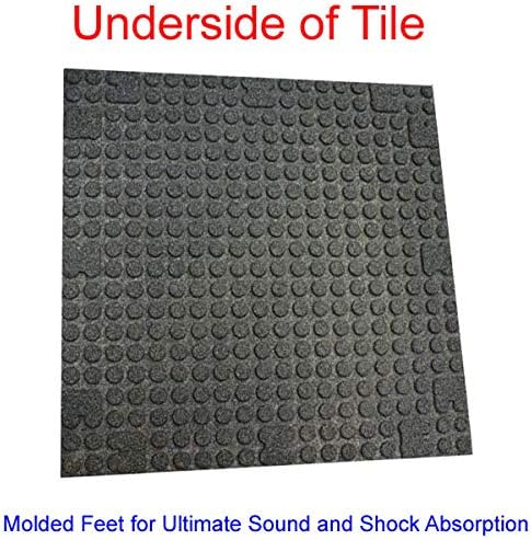American Floor Mats - Extreme Rubber Gym Tiles - 1 Inch Thick Colorful Rubber Gym Tiles - Superior Shock and Sound Absorbing Tiles - 35% Orange/Grey/White 10 Tile Pack (Covers 40 Sq Ft)