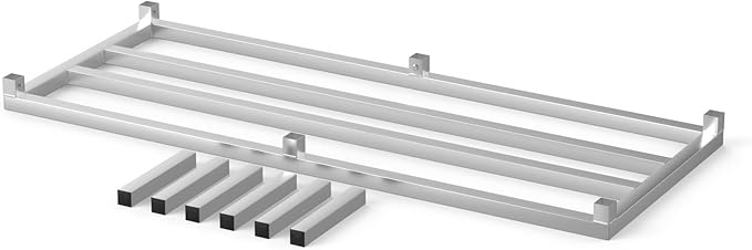 24 in X 60 in. Aquarium Stand | Industrial Style Aluminum Fish Tank Base with Open Frame Design