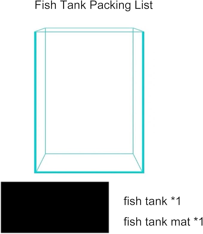 5 Gallon Glass Fish Tank, Easy to Maintain Small Aquarium for Betta/Snails/Shrimp and Aquatic Planting.