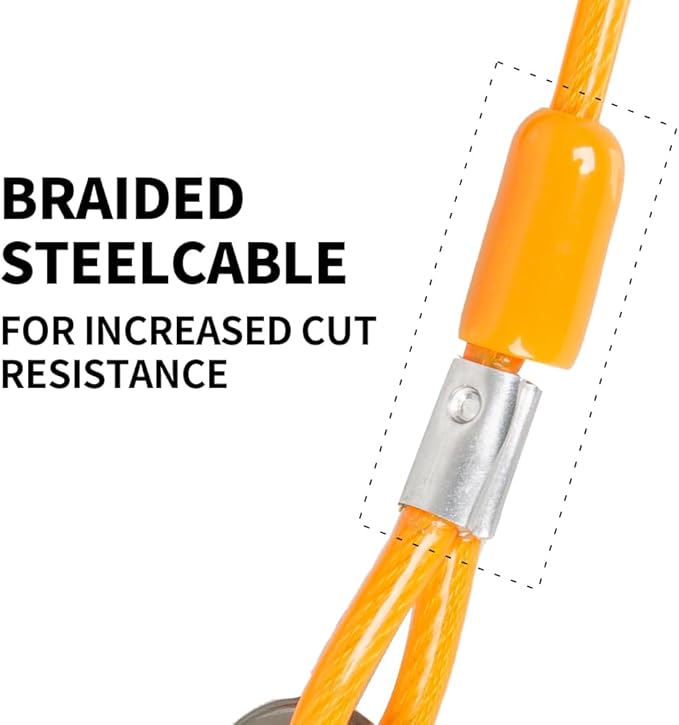 Dog tie Out Cable, 10/20/25/30/50/70/100 feet, Suitable for Dogs up to 350 pounds, Dog Cable with Swivel Buckle, Lightweight, Non-Winding, for Outdoor Camping, Yard Dog Cable (Orange, 30FT)