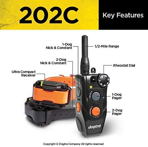 Dogtra 202C No-Nonsense Dog Training Collar/Two Dogs 10 Lbs