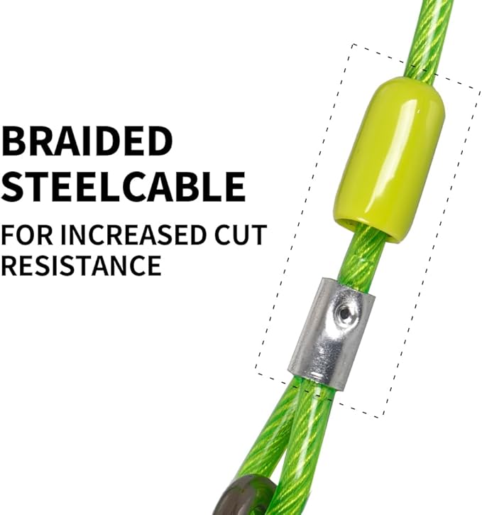Dog Tie Out Cable, 10/20/25/30/50/70/100 Feet, Suitable for Dogs up to 350 Pounds, Non-Winding, for Outdoor Camping, Yard