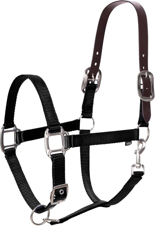Equinavia Loki Adjustable Breakaway Horse Halter - Black - Cob