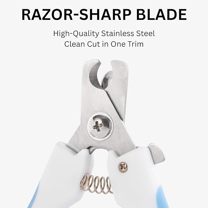 AIXINPET Dog & Cat Nail Clippers and Trimmers - with Free Nail File, Protective Guard to Avoid Over Cutting, Extra Sharp Blade - Suitable for Small to Large Dogs & Cats, Birds and Rabbits (Large)