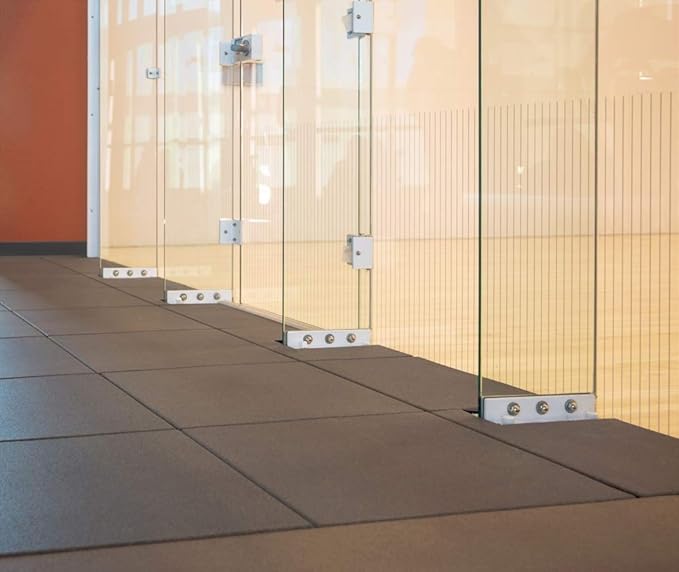 American Floor Mats - Extreme Rubber Gym Tiles - 1 Inch Thick Colorful Rubber Gym Tiles - Superior Shock and Sound Absorbing Tiles - 95% Light Greys 4 Tile Pack (Covers 16 Sq Ft)