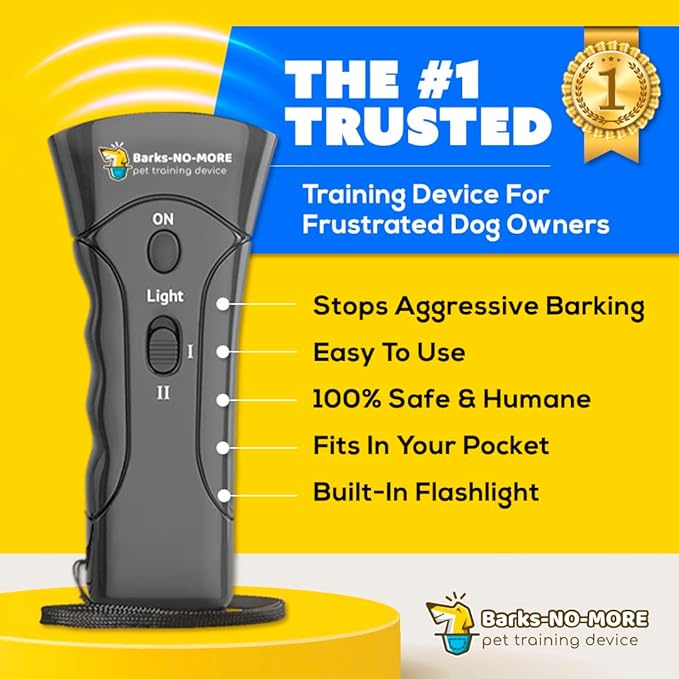 Generic Barks No More Dog Training Device & Bark Deterrent - Stop Barking Without Hurting Your Pet - Just Point & Press!, Black