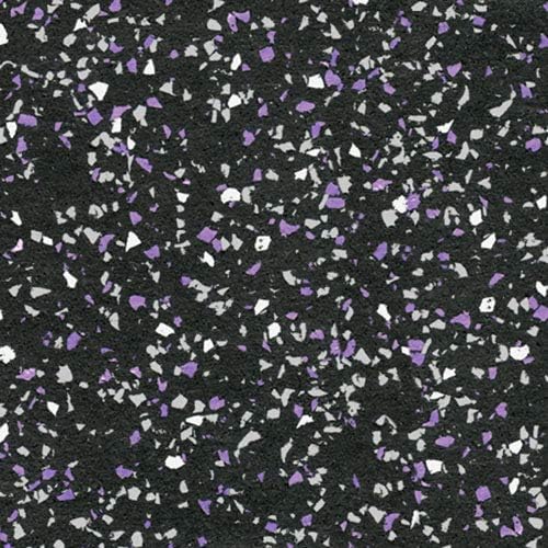 American Floor Mats - Extreme Rubber Gym Tiles - 1 Inch Thick Colorful Rubber Mats - Superior Shock and Sound Absorbing - 35% Purple/Grey/White - 2' x 2' Single Mat (Covers 4 Sq Ft)