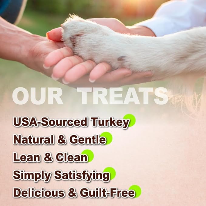 Afreschi Turkey Tendon Slice 3.5 oz, USA-Sourced Turkey Tendon, Treats for Classic Series, All Natural Human Grade Dog Treat, Suitable for Training chew, Rawhide Alternative