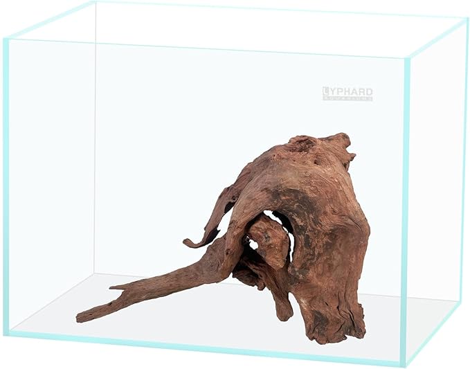 15 Gallon Rimless Aquarium, Ultra Clear Glass Low Iron Rectangular Fish Tank L19.6×W13×H13.8 Inches Thickness 6mm with EVA Foam Mat Included