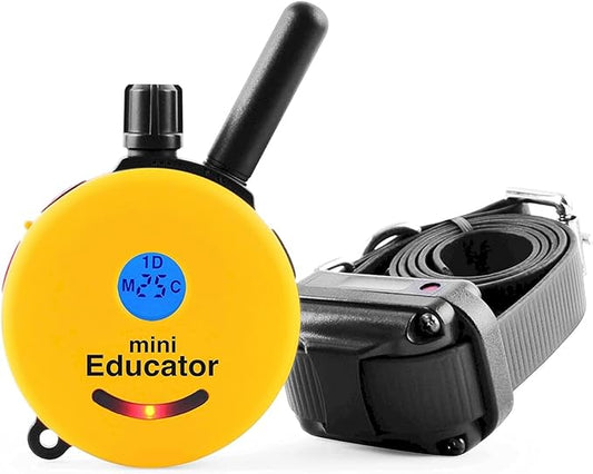 Educator E-Collar Humane Dog Training Collar with Remote, 100 Safe Tapping Stimulation Levels, Night Light, Waterproof, Rechargeable, 1/2 Mile 1 Small-Medium Dog, Yellow