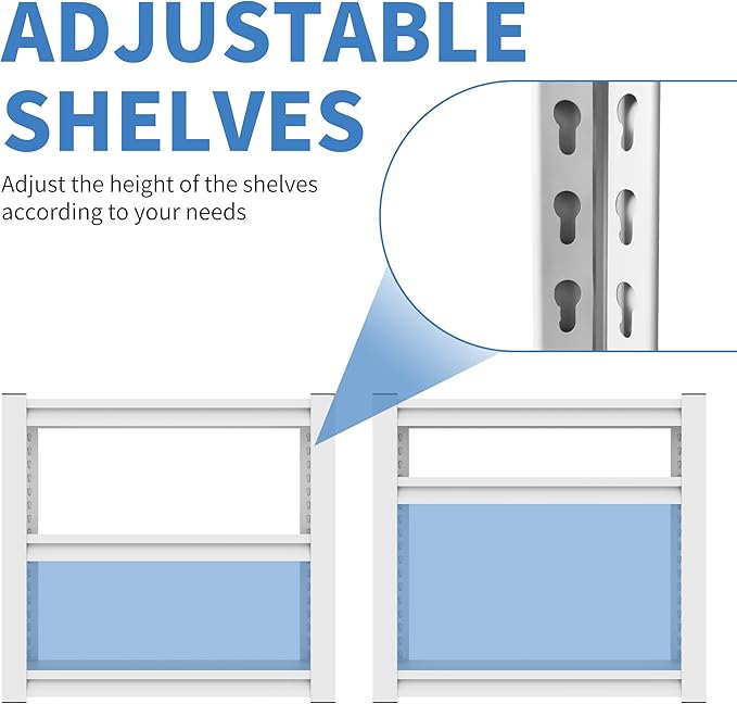 Fish Tank Stand White,3-tier Rack Shelf heavy duty Metal Frame Aquarium Stand 20 Gallon,Reptile Terrarium Stand for 30 Gallon Long Aquarium,Reptile Tank Stand,Breeder Tank Stand,31.5"*18"*34"