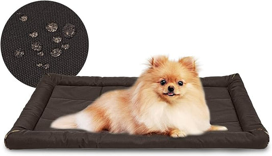 Miguel Oxford 900D Outdoor Waterproof Dog Bed for Metal Dog Crates Water-Resistant All Weather Pet Mat Durable Easy Wipe Clean Travel Indoor Outdoor Puppy Cat Crate Bed 24inch, Brown