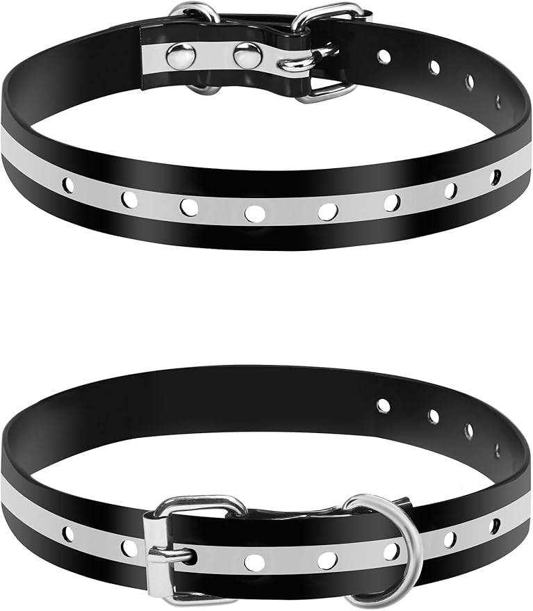 PetJoy E Collar Replacement Strap, 8-27 Inches Adjustable Dog Collar for Small to Large Dogs (2-Pack)