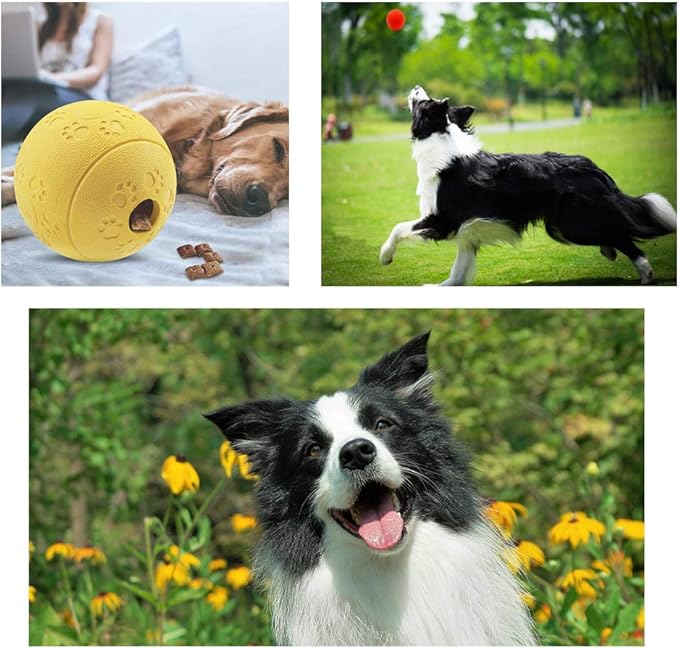 5 Different Functions Interactive Dog Puzzle Toys Balls for Medium Large Dogs, Food Treat Dispensing Dog Toys