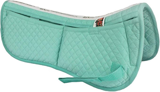 ECP Equine Comfort Products Adjustable Shock Absorbing Memory Foam Half Saddle Pad, Injury Prevention & Pressure Relief, Customizable Fit, Breathable for All Riding Styles