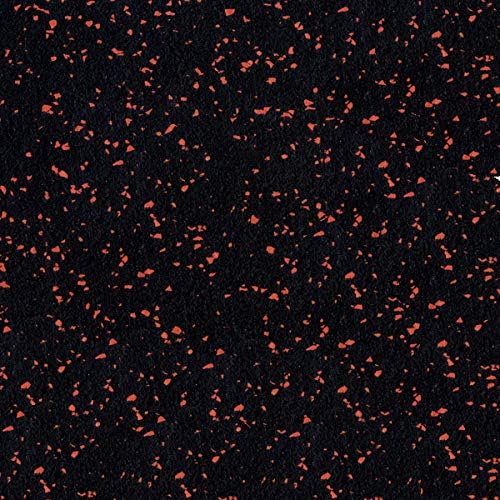 American Floor Mats 1/4in (7mm) Thick 10% Red 4' x 20' Heavy Duty Rubber Rolls, Protective Exercise Mats, Home Gym Rubber Flooring