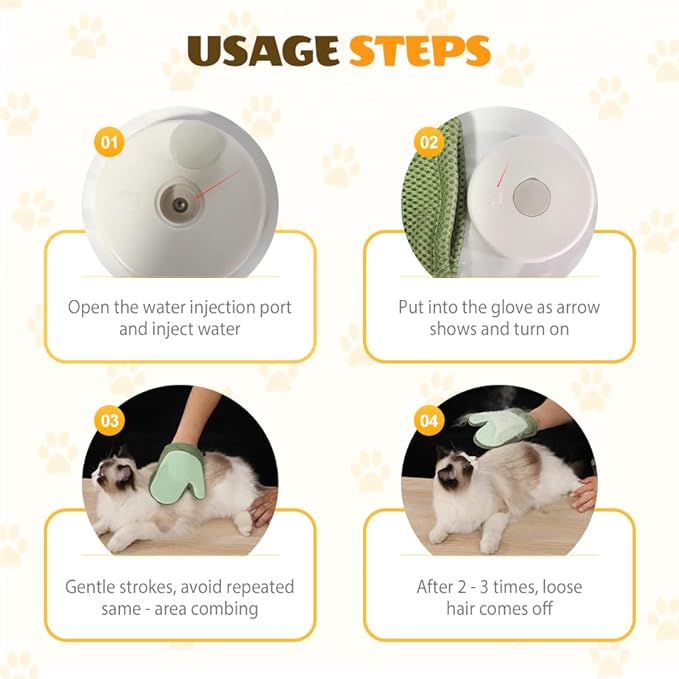 All-in-One Grooming Mist Glove for Pets, Cat Grooming Steam Gloves, Double Sided Pet Hair Remover Gloves for Clothes Furniture, Removal Glove Tool For Long Short Curly Dogs Cats Hair (Green+Blue)