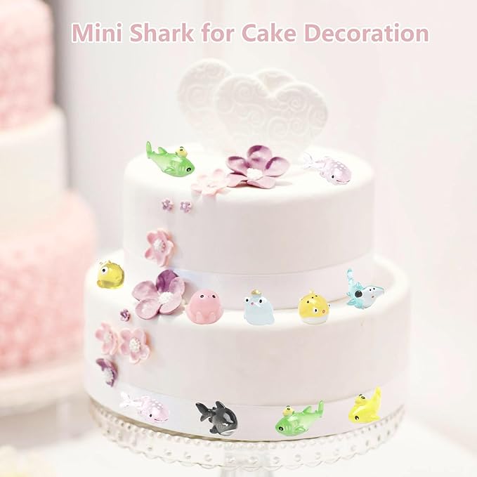 36 Types Ocean Mini Resin Animals, Plastic Tiny Animals for Hidding, Miniature Animals Figures for Seaside Crafts, Dollhouse, Terrariums, Shadowboxes, Birthday Cake Decor