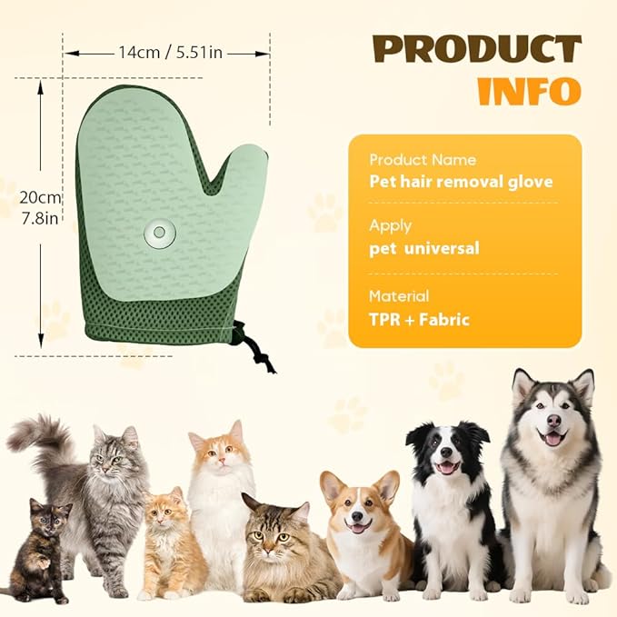 All-in-One Grooming Mist Glove for Pets, Cat Grooming Steam Gloves, Double Sided Pet Hair Remover Gloves for Clothes Furniture, Removal Glove Tool For Long Short Curly Dogs Cats Hair (Pink+Blue)