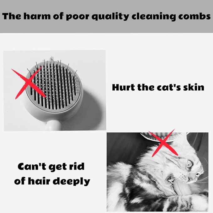 2Pcs Cat Tongue Comb, Pet Grooming Brush, Hair Massage Tool for Cats, Suitable for Short-haired, Long-haired, Kittens, Pet Cleaning Supplies