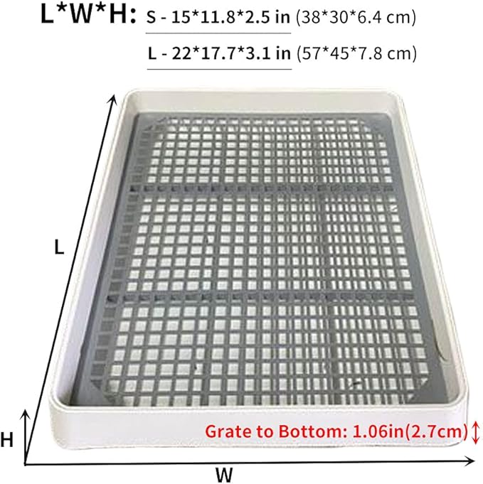 Oncpcare 22x18 Super Large Rabbit Litter Box with Grate for Cage, Extra Large Bunny Restroom Tray Pan Toilet, Fits 2 Rabbits