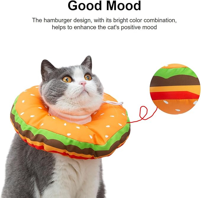 EWES Cat Cone Collar Soft M Size Alternative Neck Cones to Stop Licking Kitten Comfy Elizabethan Collars After Surgery Neuter Dog Donut Collar for Pet e Collar Recovery Shame
