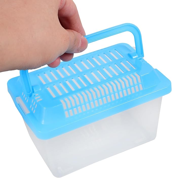 FRCOLOR Plastic Turtle Fish Tank Pet Fish Tank Small Aquarium Plastic Goldfish Aquarium Habitat Acrylic Reptile cage reptisoil terrariums Handheld Feeding Box Household