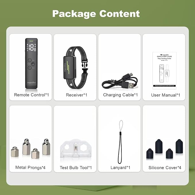 Shock Collar for Dogs with Remote Control, 3300FT Dog Training Collar with 3 Modes & Security Lock, IPX7 Waterproof & Rechargeable Dog Shock Collar for Large Medium Small Dogs 10-120lbs