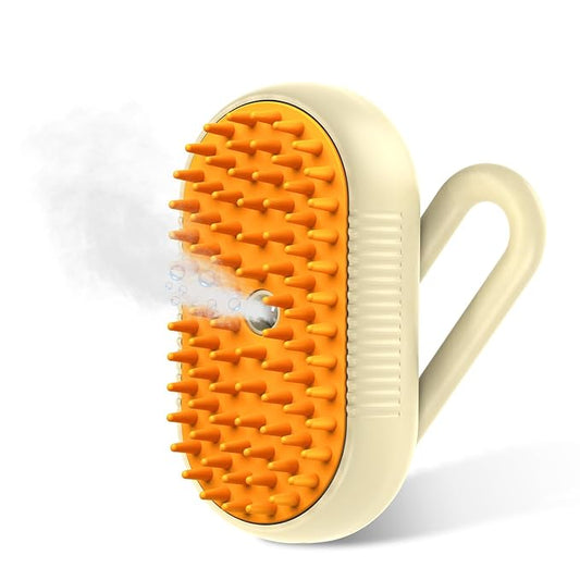 KeeKit 3-in-1 Cat Steam Brush, Self Cleaning Steam Cat Brush with USB Power Interface, 84 Comb Teeth, for Removing Tangled and Loose Hair, Massage Steam Brush for Cats and Dogs