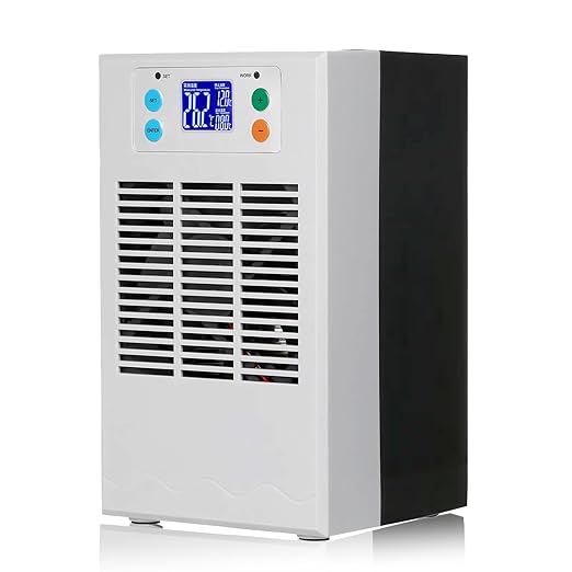 Electric Water Heater Chiller, AC 100‑240V 20L Aquarium Chiller ABS Housing Digital Display Intelligent Temperature Control 70W with Pump for Fish (US Plug Pump US Plug 110V)