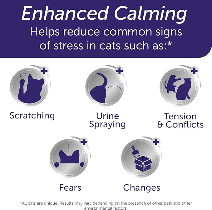 FELIWAY® Optimum 30 Day Cat Calming Refill for Pheromone Diffuser, 48ml - Helps Reduce Common Signs of Stress in Cats & Kittens, Enhanced Calming