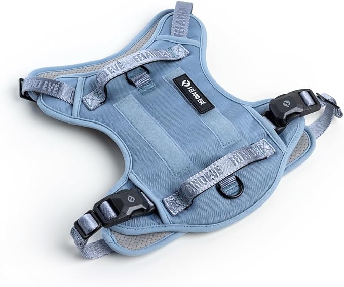 2025 New Edition, Fei & Eve MagEase Dog Harness - 3-Second Magnetic Buckles | 3-Point No-Pull Control | Heavy-Duty 900D Nylon | Dual Safety Handles | Breathable Mesh | Adjustable Fit | Medium, Blue