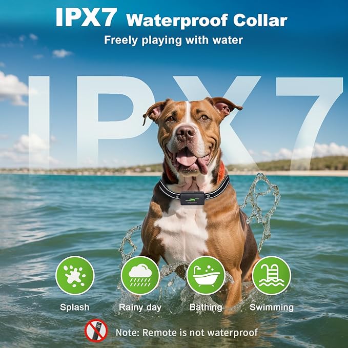 Shock Collar for Dogs with Remote Control, 3300FT Dog Training Collar with 3 Modes & Security Lock, IPX7 Waterproof & Rechargeable Dog Shock Collar for Large Medium Small Dogs 10-120lbs