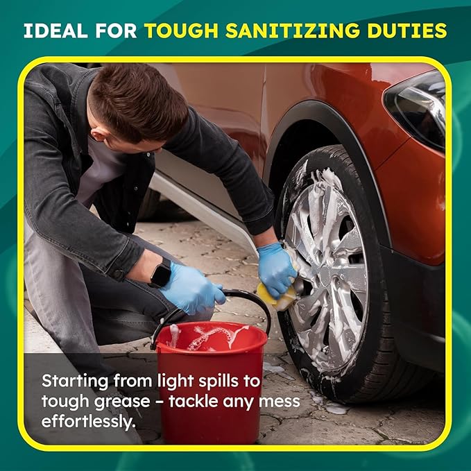 All-Purpose Cleaner & Degreaser – Heavy-Duty Grease & Stain Remover for Home, Kitchen, Garage & Industrial Use, Surface-Friendly, Cuts Through Tough Dirt – 1 Gallon (4 Pack)