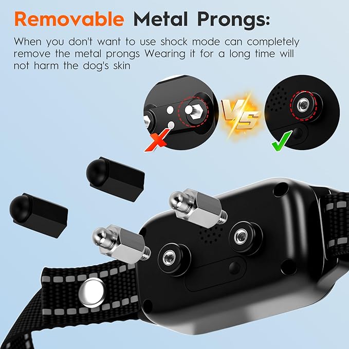 Dog Training Collar with Remote - Dog Shock Collar for Small Medium Large Dogs (15-120Lbs) - Rechargeable Shock Collar with Flash Light, 4200FT Range - 4 Training Modes - IPX7 Waterproof