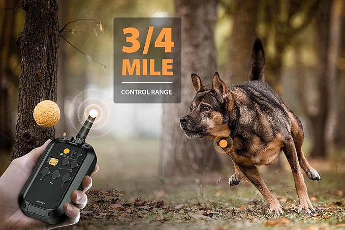 PATPET Dog Training Collar with Remote(3/4 Mile) - Outdoor Hunting E Collar for Dogs Training, Shock Collar for Medium Large Dogs(15-140 lbs)