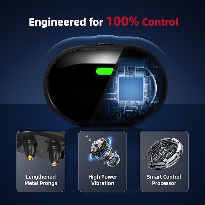 2025 Upgraded Ultra-Small Shock Collar, Ultra-Light & Thin Shock Collar for Small Dogs 5-15lbs, Ultra-Modern Design, 3 Training Modes-Beep, Vibration and Shock with Safety Lock, IPX7 Waterproof