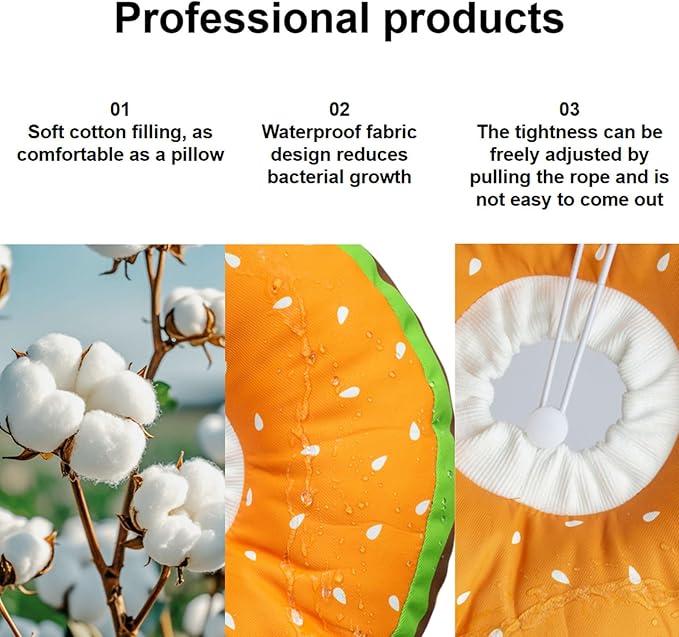 EWES Cat Cone Collar Soft M Size Alternative Neck Cones to Stop Licking Kitten Comfy Elizabethan Collars After Surgery Neuter Dog Donut Collar for Pet e Collar Recovery Shame