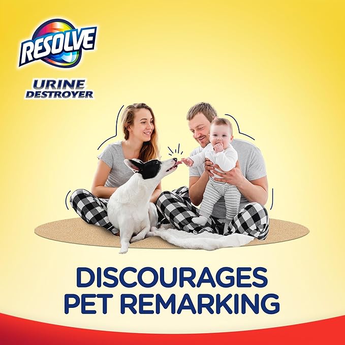 Resolve Urine Destroyer Carpet Cleaning Machine Formula, Safe for Bissell, Hoover & Rug Doctor, Carpet Cleaner, Carpet Cleaner Solution, 96 OZ