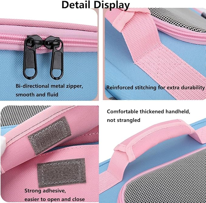 Cat Dog Carrier Backpacks,Pet Backpack Carrier, Bubble Backpack Pet Carriers with Breathable Mesh for Cats Small Dogs Puppies Animals for Travel, Hiking, Camping or Outdoor Use (Blue)