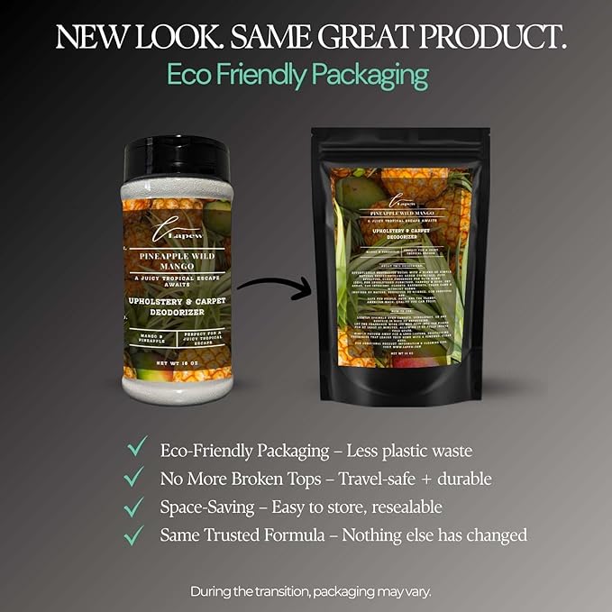 Pineapple Wild Mango Carpet Freshener Powder 16 oz | Powerful Odor Eliminator for Home | Upholstery Deodorizer | Carpet Deodorizer | Pet Urine | Cat Litter Box