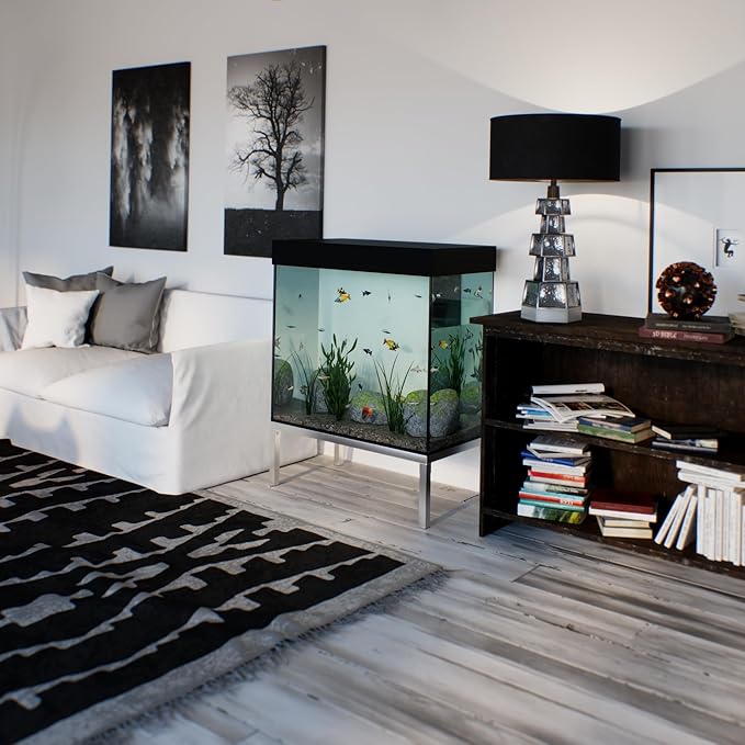 20 in X 36 in. Aquarium Stand | Industrial Style Aluminum Fish Tank Base with Open Frame Design