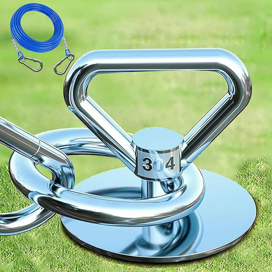 Dog Tie Out Cable and Stake,with 30FT Heavy Duty Cable,360° Swivel Run Anchor -Dog Runner for Yard- for Large Dogs up to 150 lbs-Dog Stakes for Outside Yard Outdoor Camping