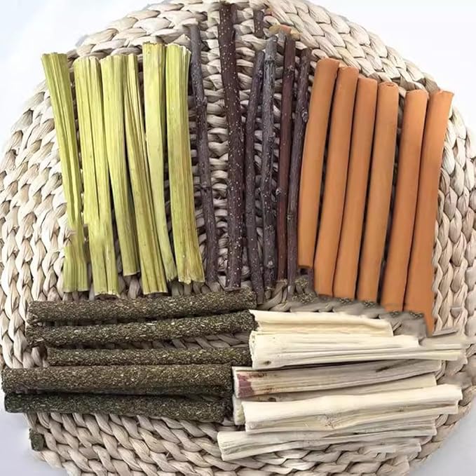 400g 5 Guinea Pig Toys Apple Sticks, Tissimo Grass Sticks, Sweet Bamboo, Papaya Stems, Carrot Sticks Pertain Chinchilla Squirrel Gerbil Hamster Squirrel Guinea Pigs