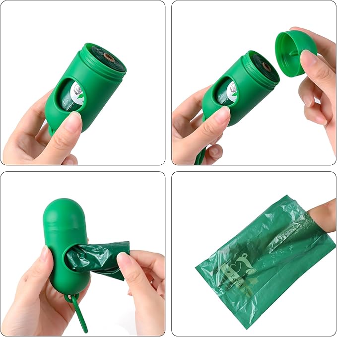 ECO-CLEAN 360 Count Dog Poop Bags with Dispenser, Leak-Proof, Lavender scented