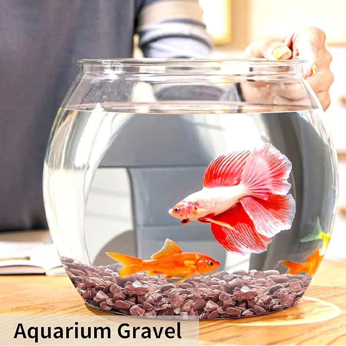 2 lbs Succulent and Cactus Pebbles Gravel, 3/8 Inch Decorative Red River Rocks for Plants Indoor, Vases, Terrarium, Potted Top Dressing and Outdoor Decorative Stones