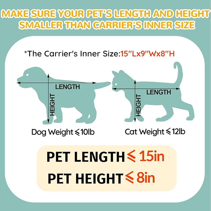 Petskd Length-Expandable Pet Carrier 17x11x9.5 Inches Alaska Airline Approved, Soft Pet Travel Carrier for Small Cats Dogs with Zipper Locks and Anti-Scratch Mesh(Black)