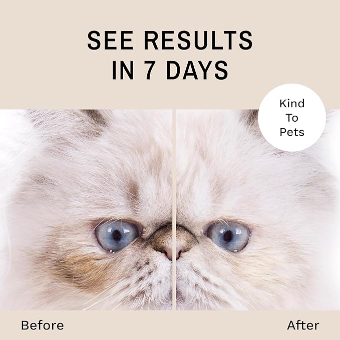 Eye Envy Tear Stain Remover Solution for Cats. 100% Natural, Safe. Treats The Cause of Stains. Recommended by Breeders, Vets, Groomers. Remove Eye Stains from Persians and Exotics. 16 oz. Made in USA