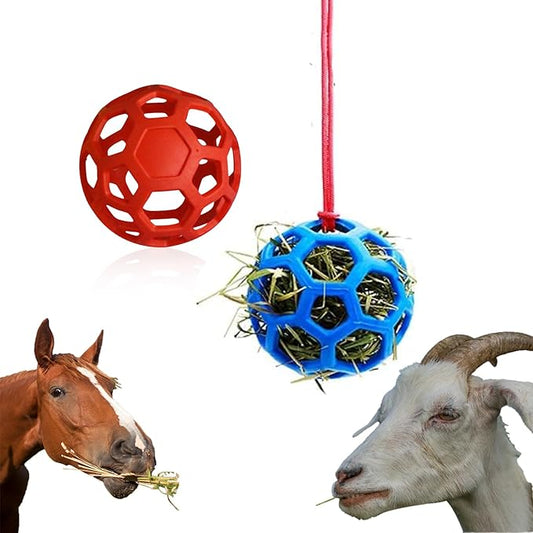 2 Pcs Novelty Hay Ball for Horses to Play with and Relieve Stress, Bright Color Hay Balls for Goats to Avoid Boredom