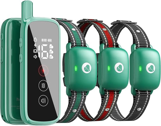 Touch-Screen Dog Shock Collar with Security Lock, 2600FT Dog Training Collar Features 3 Training Modes, Rechargeable & Waterproof, Suits Dogs of All Breeds and Sizes